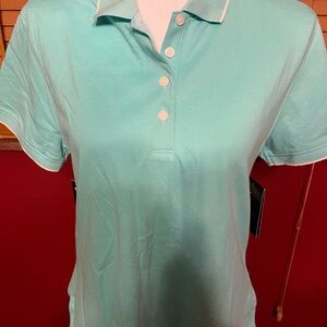 NWT Nike dry-fit Women's Aqua Polo Shirt